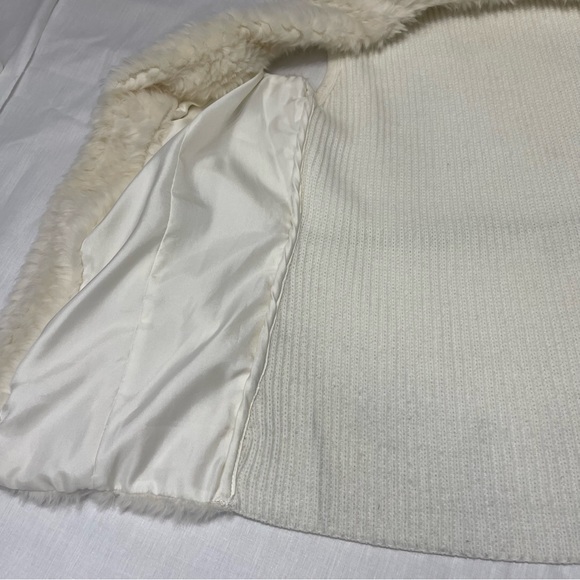 Dynamite off-white faux fur vest Sz S - Picture 7 of 9